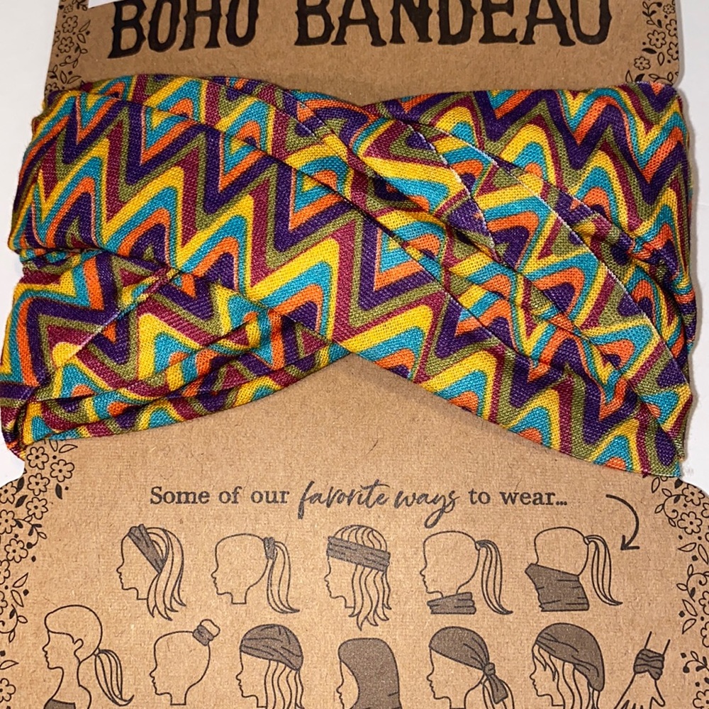 Boho Bandeau zig zag headband